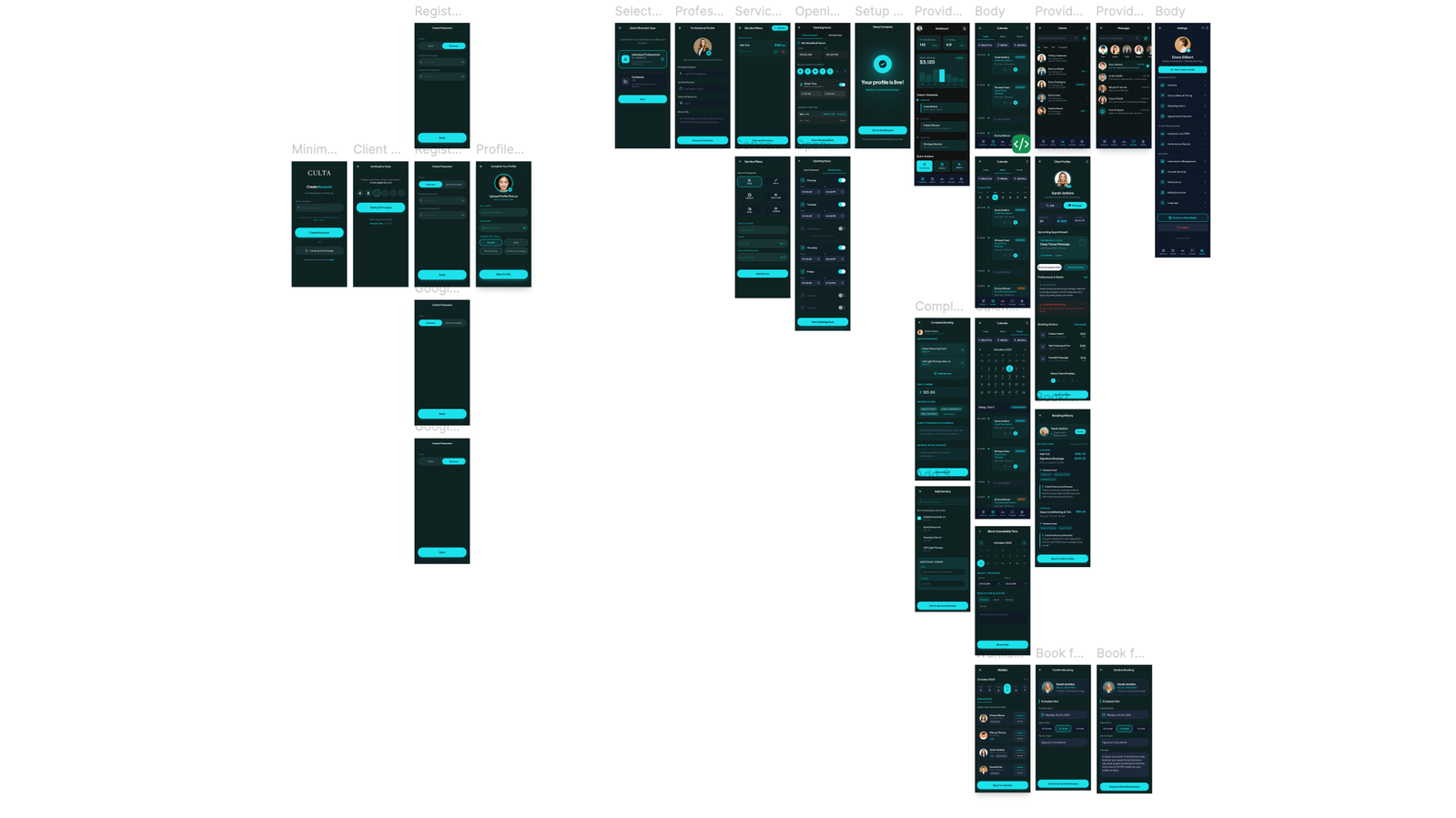 Mobile UI Screens